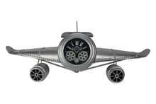Load image into Gallery viewer, Silent Analog Exposed Gear Novelty Wall Clock - Silver / Silver