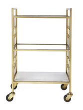 Load image into Gallery viewer, Polished Bar Cart - Gold