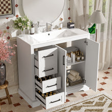 Load image into Gallery viewer, Bathroom Vanity With Sink, Soft Close Doors, Adjustable Shelf & 3 Drawers