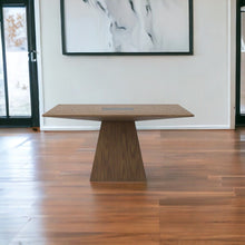 Load image into Gallery viewer, 59" Square Solid Manufactured Wood Dining Table - Brown / Black