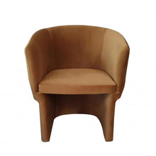 Load image into Gallery viewer, Upholstered Velvet Dining Arm Chair - Burnt Umber