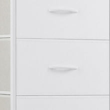 Load image into Gallery viewer, Fabric Wood Metal Four Drawer Dresser - White