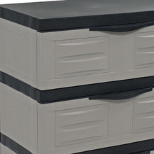 Load image into Gallery viewer, 30" Heavy Duty Plastic Three Drawer Utility Cabinet - Black / Gray