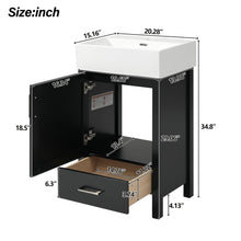 Load image into Gallery viewer, Bathroom Vanity With Sink, Frame And Drawer