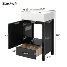 Load image into Gallery viewer, Bathroom Vanity With Sink, Frame And Drawer