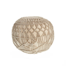 Load image into Gallery viewer, Cotton Ottoman Round - Cream