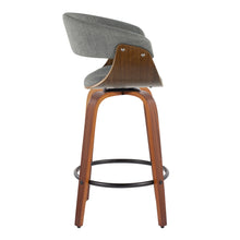 Load image into Gallery viewer, Vintage Mod - Mid Century Modern Fixed Height Counter Stool & Swivel With Round Footrest (Set of 2)