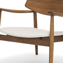 Load image into Gallery viewer, Upholstery And Solid Wood Arm Chair - Brown / Cream
