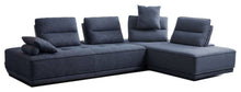 Load image into Gallery viewer, 100% Polyester Stationary L Shaped Two Piece Sofa Chaise - Blue