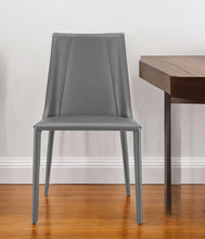 Load image into Gallery viewer, Upholstered Leather Dining Side Chair - Gray