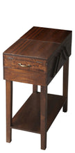 Load image into Gallery viewer, Solid Wood Rectangular End Table With Drawer And Shelf - Dark Brown