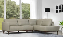 Load image into Gallery viewer, Leather L Shaped Two Piece Sofa Chaise Sectional - Light Green