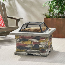 Load image into Gallery viewer, Outdoor Wood Bruning Magnesium Oxide Fire Pit With Lid