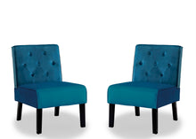 Load image into Gallery viewer, Reese - Living Room Armless Button Tufted Pattern Accent Chair (Set of 2)