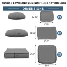 Load image into Gallery viewer, Outdoor Deep Seat Cushions For Patio Furniture Replacement, Cushion Set For Sectionals