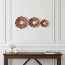 Load image into Gallery viewer, Copper Novelty Metal Framed Accent Mirror (Set of 3) - Bronze
