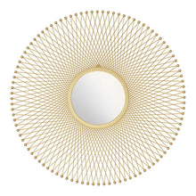 Load image into Gallery viewer, 35" Round Iron Framed Accent Mirror - Gold