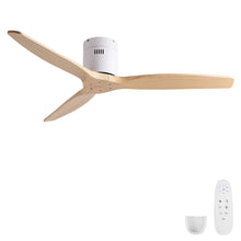 Load image into Gallery viewer, Low Profile Flush Ceiling Fan Without Light - Matte White / White