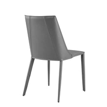 Load image into Gallery viewer, Upholstered Leather Dining Side Chair - Gray