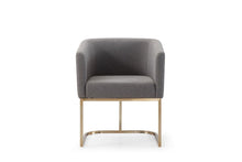 Load image into Gallery viewer, Contemporary Upholstered Fabric Dining Arm Chair - Dark Gray