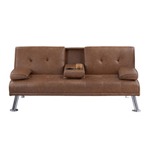 Load image into Gallery viewer, Adjustable Sofa With Fold Down Table And Cup Holders