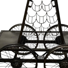 Load image into Gallery viewer, Rustic Rail Car Bar Cart - Black