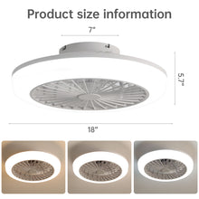Load image into Gallery viewer, Bladeless Ceiling Fan With Light And Remote Control - White