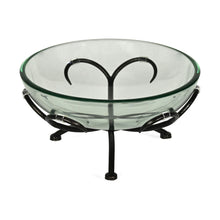 Load image into Gallery viewer, Round Decorative Bowl With Stand - Clear / Clear