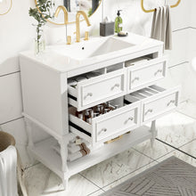 Load image into Gallery viewer, Bathroom Vanity Cabinet With Undermount Sink, 4 Drawer Set
