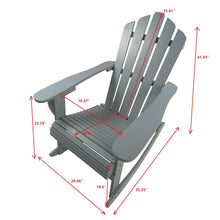 Load image into Gallery viewer, Reclining Outdoor Rocking Adirondack Chair