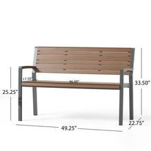 Load image into Gallery viewer, Davos - Bench - Gray / Brown