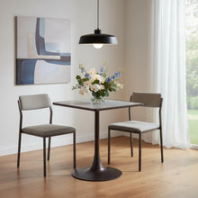 Load image into Gallery viewer, 24" Steel Pedestal Base Square Dining Table - Gray