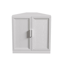 Load image into Gallery viewer, 31" Wood Corner Corner Accent Dining Cabinet With Two Doors - White