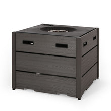 Load image into Gallery viewer, Rustic Style Outdoor Square Propane Fire Pit, 40,000 Btu