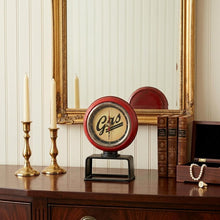 Load image into Gallery viewer, Hand Painted Gas Pump Clock Sculpture - Red