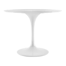 Load image into Gallery viewer, 42" Fiberglass And Metal Dining Table - White