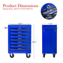 Load image into Gallery viewer, Rolling Metal Tool Chest With Drawers, Steel Storage Cabinet With Ball Bearing Slides