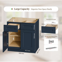 Load image into Gallery viewer, Shaker Base Cabinet With Soft-Close Hinges, Adjustable Shelf