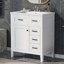 Load image into Gallery viewer, Modern Bathroom Vanity With Sink Combo, 3 Drawers, Undermount Drop-In Sink