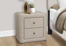 Load image into Gallery viewer, Nightstand, Storage Drawer Versatile Use, Upholstered, Transitional