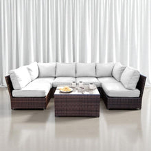 Load image into Gallery viewer, Comfortable Modern Patio Rattan Sectional Set With Cushions