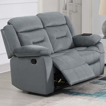Load image into Gallery viewer, Modern Loveseat With Pillow Arms, Plush Backrest, Horizontal Tufting, USB Port