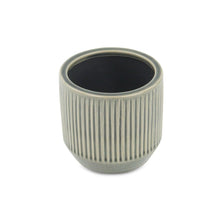Load image into Gallery viewer, Striped Round Pot Planter (487457) - Gray