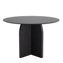 Load image into Gallery viewer, 45" Solid Wood Pedestal Base Round Top Dining Table - Black