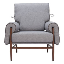 Load image into Gallery viewer, 34" Upholstered Arm Chair - Gray / Brown