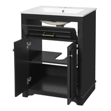 Load image into Gallery viewer, Bathroom Vanity With Integrated Sink, 2 Door Cabinet With Tip Out Drawer, Rectangular Design