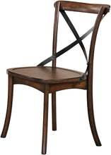 Load image into Gallery viewer, Cross Back Dining Side Chairs (Set of 2) - Brown