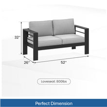Load image into Gallery viewer, All-Weather Patio Loveseat With Thick Cushions