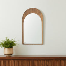 Load image into Gallery viewer, 48" Solid Arch Framed Accent Mirror - Light Brown