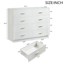 Load image into Gallery viewer, Modern Drawer Dresser For Bedroom, Ample Storage Wide Chest Of Drawers